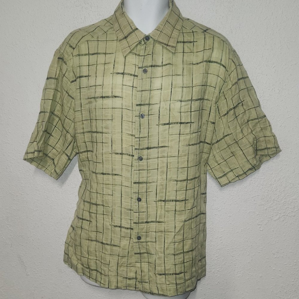 Axcess Button up Linen/Cotton shirt, Men's stylish shirt in size XL